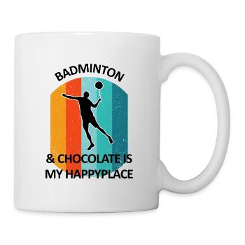 Badminton Badminton Badminton Player Chocolat - Mug blanc - blanc - Droite