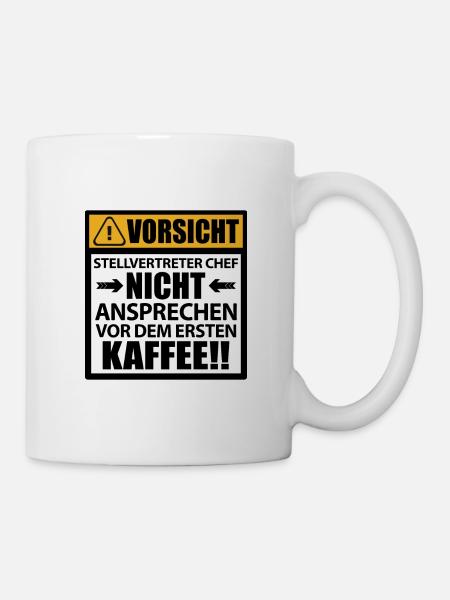 Stellvertreter Stellv Chef Lustige Sprüche Spruch - Tasse - Weiß