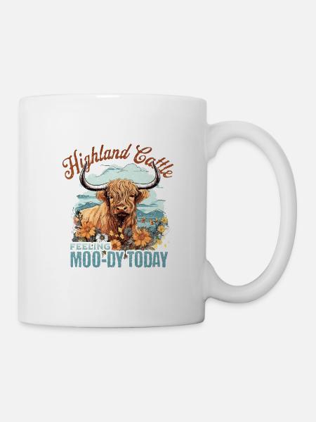 Highland cattle feel hardy today - Mug - white