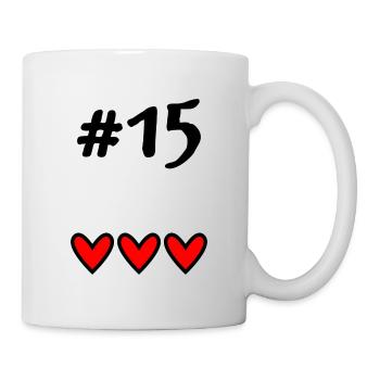 15. 15 YEARS. 15th ANNIVERSARY. BIRTHDAY 15 YEARS. - Mug - white - Right
