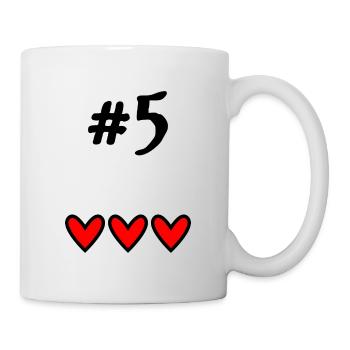 5. 5 YEARS. 5TH ANNIVERSARY. BIRTHDAY 5 YEARS. 5 - Mug - white - Right