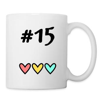 15. 15 YEARS. 15th ANNIVERSARY. BIRTHDAY 15 YEARS. - Mug - white - Right