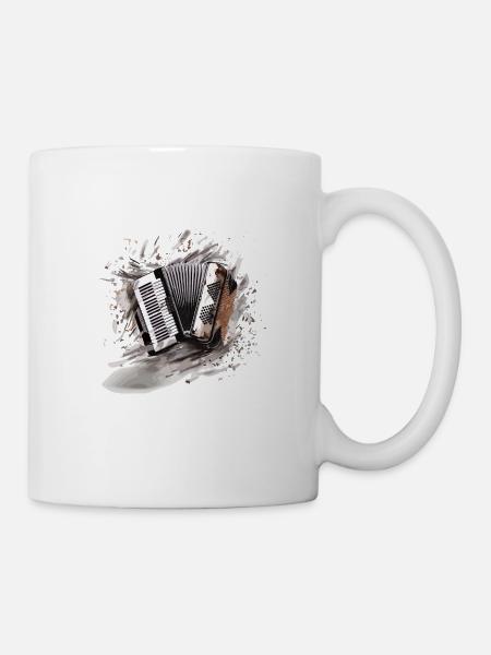 Harmonisches Akkordeon Musikalische Essenz - Tasse - Weiß