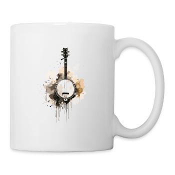 Banjo Authentisches Bluegrass & - Tasse - Weiß - Rechts