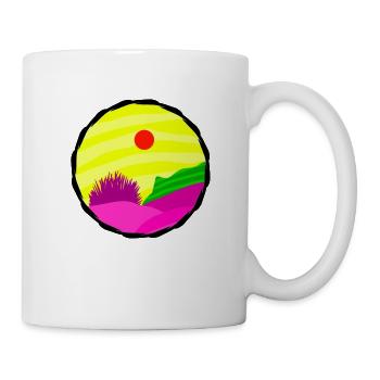 Landschaft in Pink. - Tasse - Weiß - Rechts