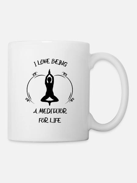 Meditaion - Tasse - Weiß