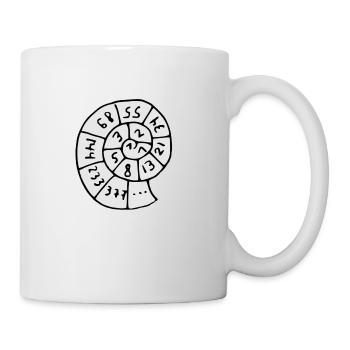 Fibonacci Schnecke - Tasse - Weiß - Rechts
