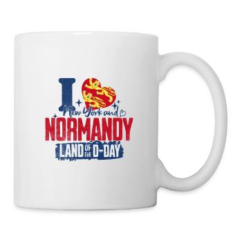 I Love Normandy land of the D Day - Mug blanc - blanc - Droite