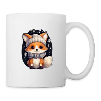 Fuchs in Winternacht - Tasse - Weiß - Rechts