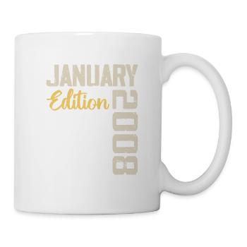 Birthday gift born in January 2008 - 2008 - Mug - white - Right