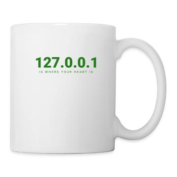 Feel At Home, Code – 127.0.0.1 - Mug - white - Right