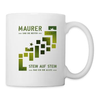 Maurer Hochbau Steinmetz - Tasse - Weiß - Rechts