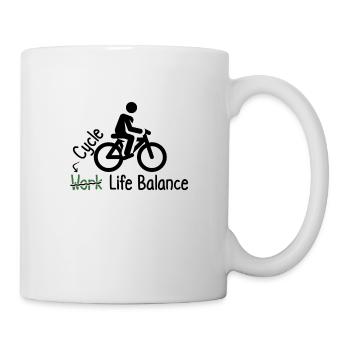Cyclisme, équilibre entre vie professionnelle et vie privée – Trouvez votre - Mug blanc - blanc - Droite