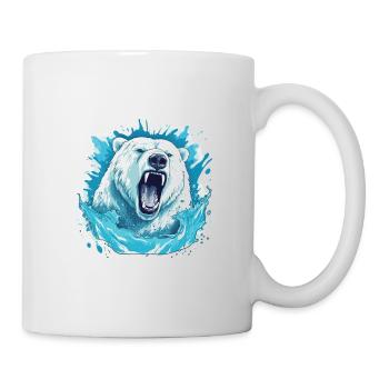 Polar Roar – Eisberg-blaubär-kunst - Tasse - Weiß - Rechts