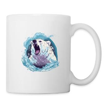 Polar Prowess – Watercolor Polar Bear Impact - Mug - white - Right