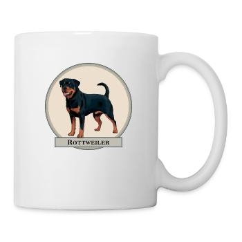 I love Rottweiler – Ich liebe Rottweiler - Tasse - Weiß - Rechts