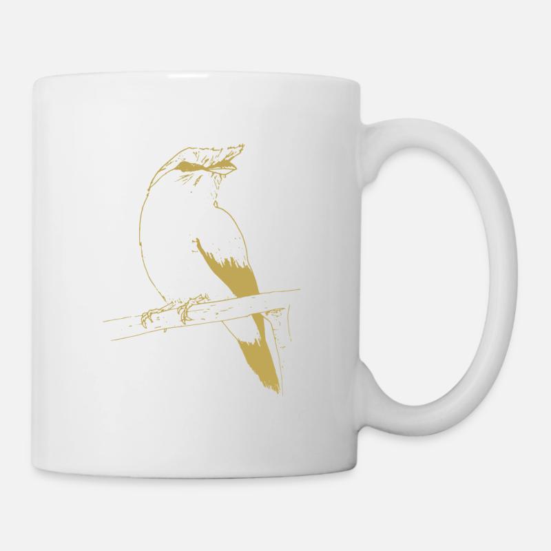 Illustrated designs with bird - Mug - white
