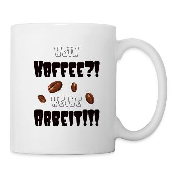 Pas de café, pas de travail - Mug blanc - blanc - Droite