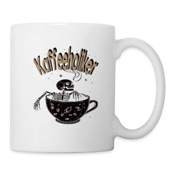 Kaffeeholiker Kaffee Skelett - Tasse - Weiß - Rechts