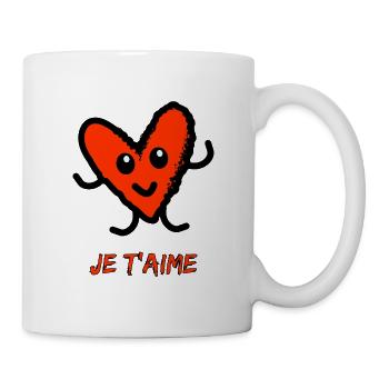 HEART. COUPLE. VALENTINE'S DAY. JUST MARRIED. Bachelorette party. - Mug - white - Right
