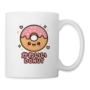 Kawaii Donut Pink Glitter Illustration - Mug - white - Right