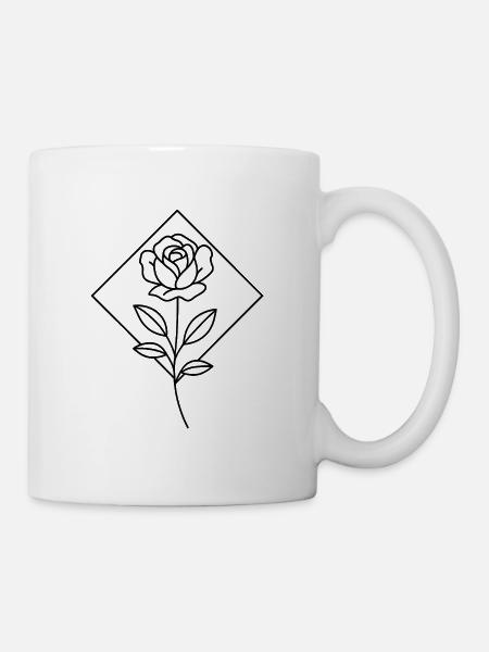 rose - Mug blanc - blanc