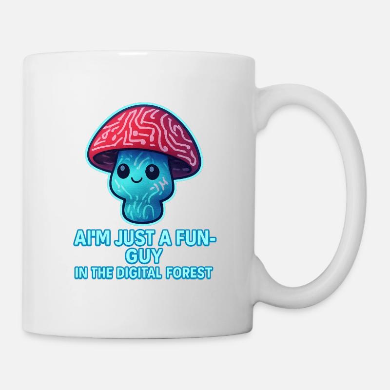 Le gars amusant dans la Forêt Numérique - Mug blanc - blanc