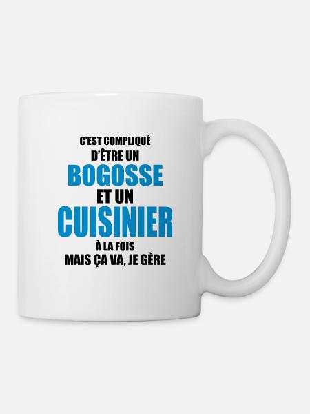 compliqué d'être un bogosse et un cuisinier - Mug blanc - blanc