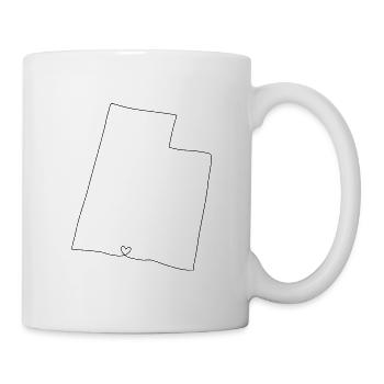 Coeur UTAH - Mug blanc - blanc - Droite