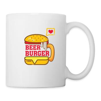 Bière burger - Mug blanc - blanc - Droite