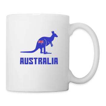 Kangaroo with Australia flag - Mug - white - Right