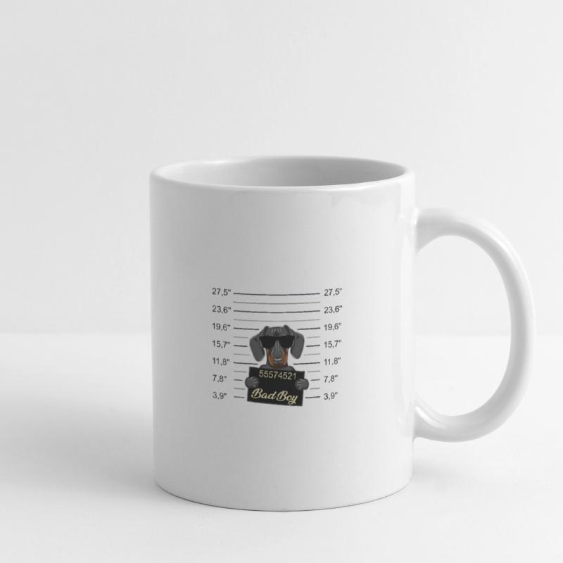 Bad Boy Dackel oder junger Dobermann - Böser Hund Tasse