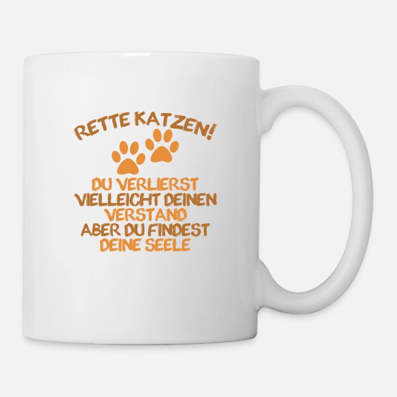 Emotionaler Katzenspruch - Tasse - Weiß