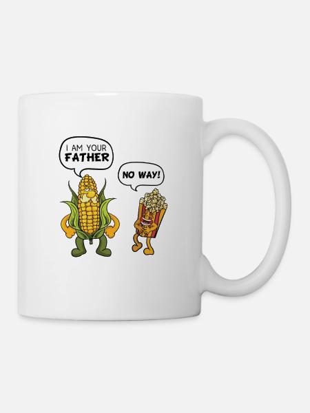 I Am Your Father Popcorn - Tasse - Weiß