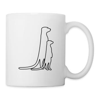 Meerkat funny cute cute gift family - Mug - white - Right