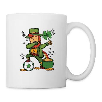 Dabbing Fußball Leprechaun - Tasse - Weiß - Rechts