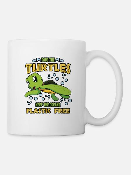 Save the turtles - Mug - white