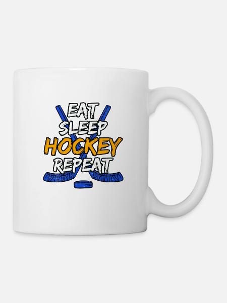 Eat Sleep Hockey Repeat - Mug - white