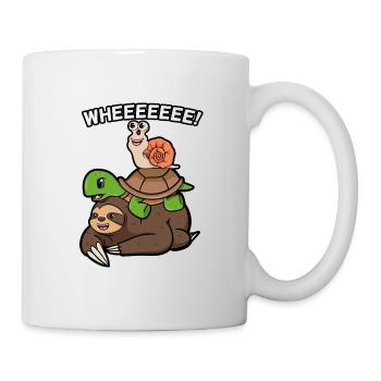 Tortue escargot et paresse - Mug blanc - blanc - Droite