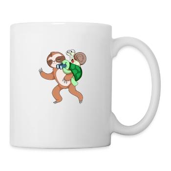 Tortue escargot et paresse - Mug blanc - blanc - Droite