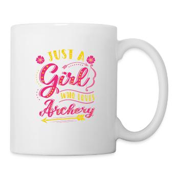 Juste une fille qui aime le tir à l'arc - Mug blanc - blanc - Droite