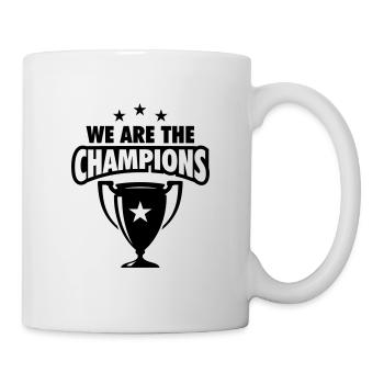 POKAL, WE ARE THE CHAMPIONS - Tasse - Weiß - Rechts