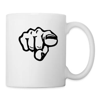 hey_dufingerzeug - Tasse - Weiß - Rechts