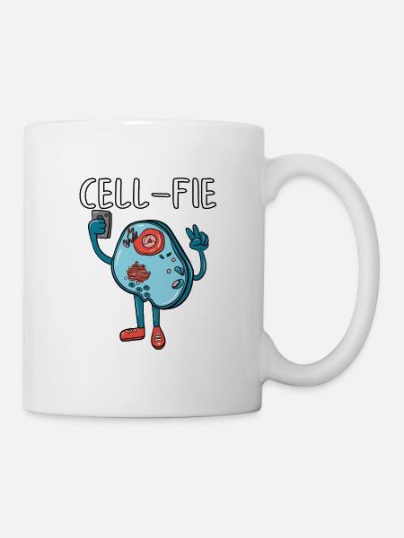 Cell-fie - Tasse - Weiß