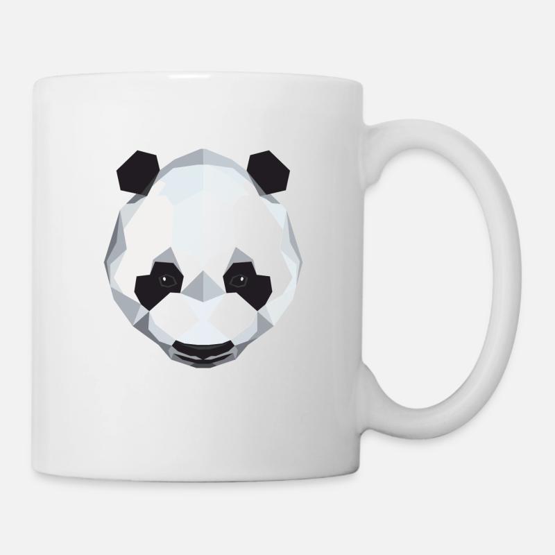 Panda Polygon Geometrisch Vector Art Wild Tier - Tasse - Weiß