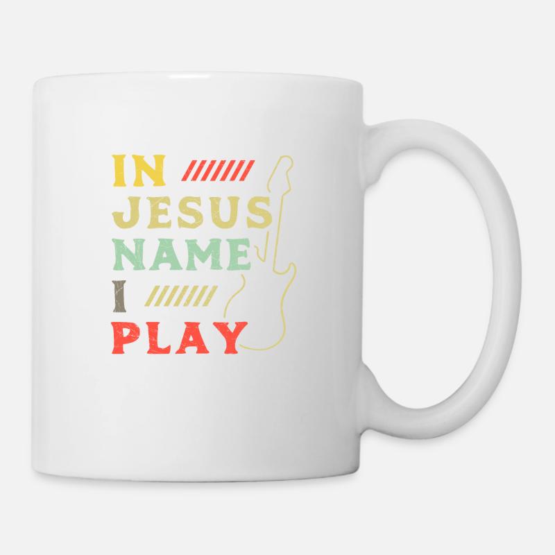 In Jesus Name I Play - Tasse - Weiß