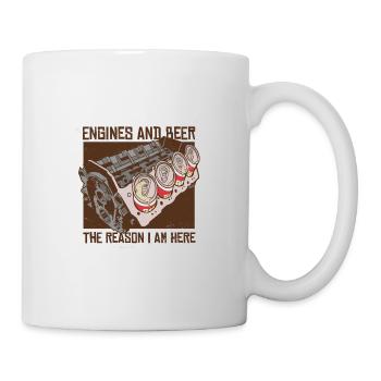 Une bière un moteur est tout ce dont j'ai besoin - Mug blanc - blanc - Droite