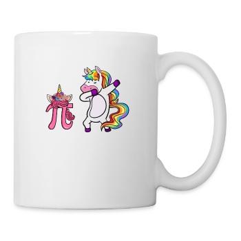 Dabbing Pi Einhorn - Tasse - Weiß - Rechts