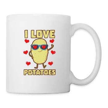 I Love Potatoes - Tasse - Weiß - Rechts