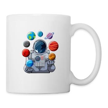 Astronaut Planet Jongleur - Tasse - Weiß - Rechts